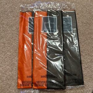 3- 8pc Hallmark black & orange tissue sheets